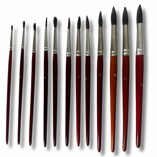 Aquarellpinselset – Feinhaarmischung – Made in Augsburg (Größe 1–12)